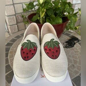 NWT Katy Perry The Kerry Slip on Sneakers with Strawberry 5.5